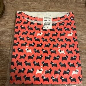 Charter Club Pink Top with Dog Print
